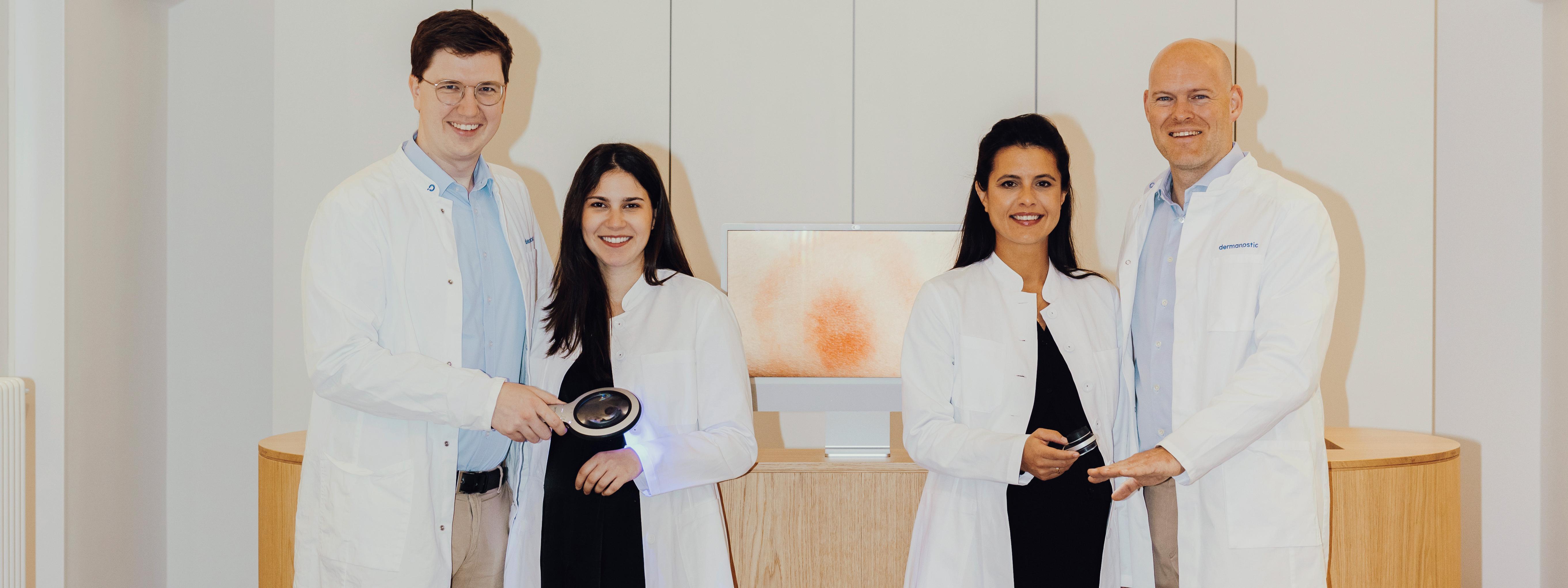 Das Gründungsteam von dermanostic um Dr. Alice Martin