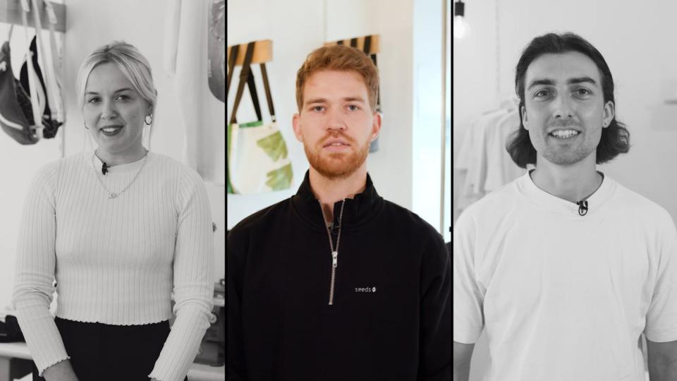Marlin Hüser, Bastian Kesting und Lorenz Kampmeier von seeds apparel